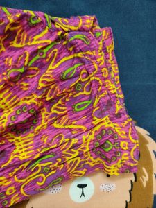 Cotton Patiala Pant With Shawl