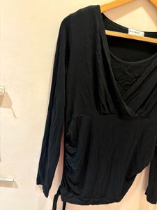 Beautiful Black Wrap Top