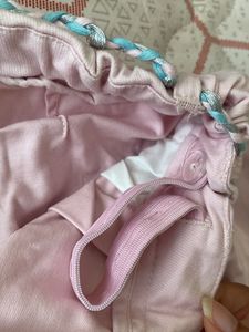 Pink tie-waist shorts