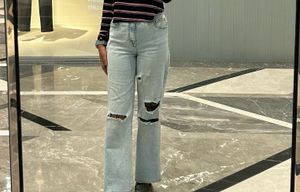 Ripped Wide Leg Jeans