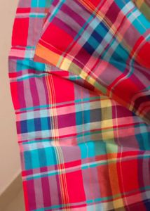 Colorful Plaid Button-Down Shirt