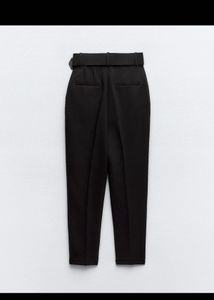 Chic Black Belted Trousers