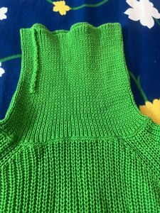 Green Knit Turtleneck Sweater