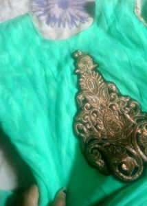 Elegant Teal Embroidered Dress