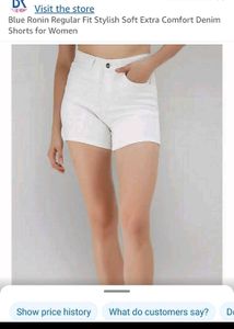 White Denim Shorts