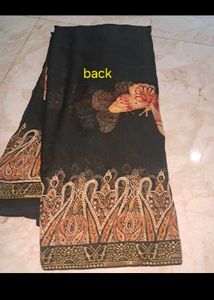 Elegant Black Paisley Saree