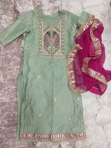 New Party Wear Kurta With Heavy Dupatta