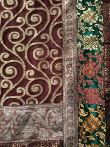 Multi Georgette Saree Double design Work