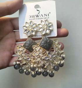 Grey Long Earrings
