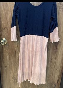 Elegant Navy &amp; Pink Dress