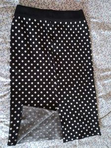 Polka Dotted Black Skirt