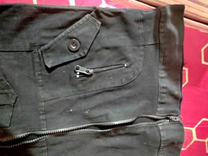 Amazing Dark Black Jacket With Hidden Hoddie