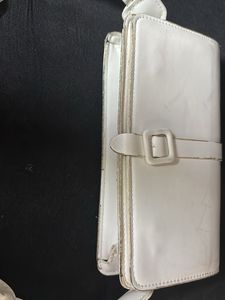 Beautiful White Clutch/shoulder Bag/Side Bag