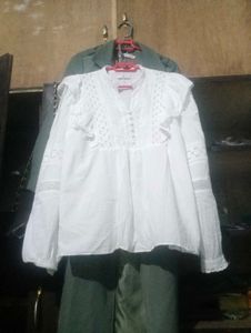 White Korean Summer Top