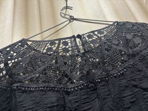 Elegant Black Lace Detail Top