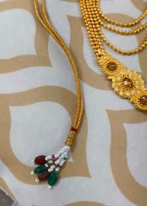 Elegant gold plated long haram Necklace set