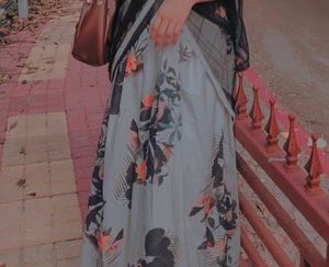 Floral Print Long Skirt