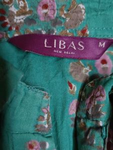 Libas Ethnic Women Green Floral Kurta