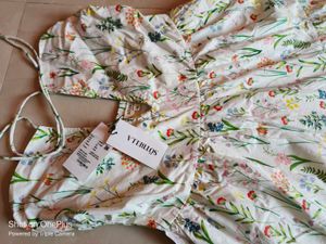 Floral Halter Sundress M Size