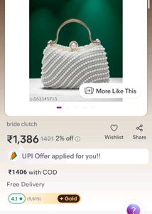 Pearl &amp; Diamond Evening Clutch