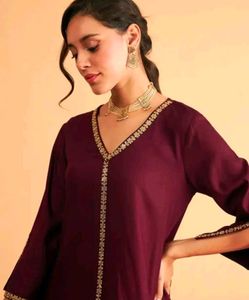 Maroon Kurta Set