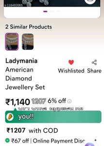 Elegant American Diamond Necklace Se