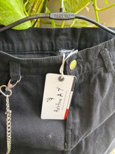 Imported Denim Skirt, Ripped bottom