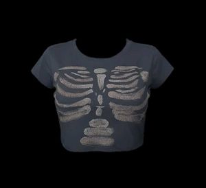 Skeleton Graphic Tee goth look