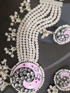 Pink Kundan Choker Set