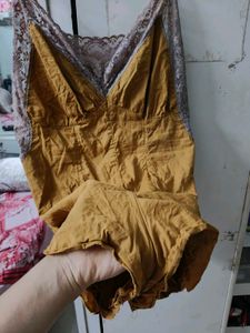 Lace Trim Cami jumpsuit romper