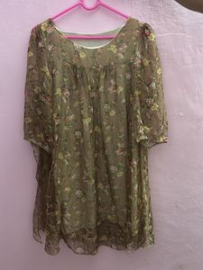 Floral Print Chiffon Dress