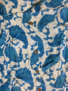 Blue Printed Kurta Set