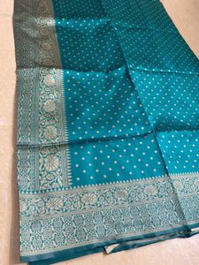 Elegant Teal Saree - cyan sarees new