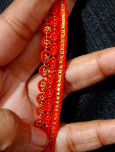 Red And Golden Designer Lace