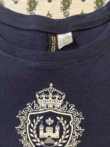 Cute Navy Graphic Tee