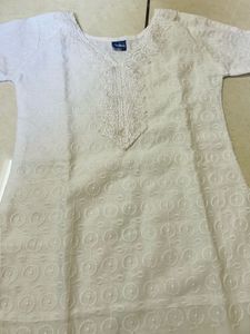 White Embroidered Kurta