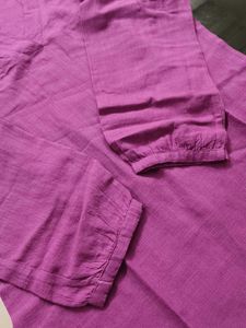 Women Cotton Purple Kurta Set