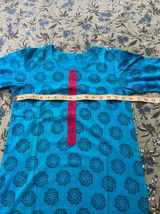 Blue Printed Tunic Top