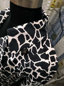 Chic Animal Print Trench Coat