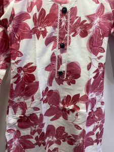 Floral Print Kurti with Dupatta