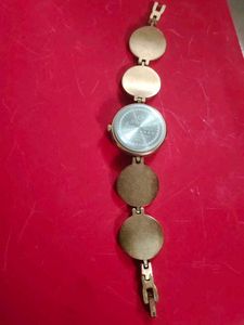 Copper Gold Watch, Steel Grey Dial