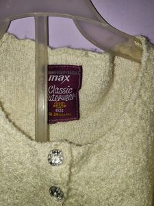 Max Brand Cream Colour Furr Jacket For Baby Girl