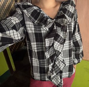 Black &amp; White Check Tshirt