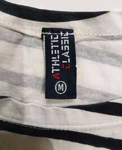 &#34;The 1975&#34; Striped Crop Top