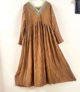 Elegant Brown Ethnic Gown ( L And XL Size)