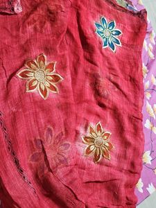Red Saree With Blouse
