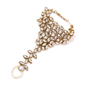 Bracelet Kundan Hathphool (Adjustable Size)