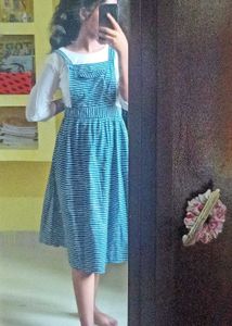 Striped Pinafore Dress