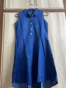Blue Denim Hi-Lo Dress