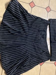 Striped Vest &amp; Skirt Set